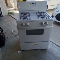 White Whirlpool Gas Stove