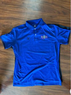 Blue Thailand polo shirt with black side panels, size XL #thailand #polo