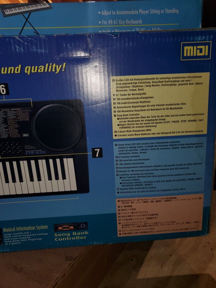 Casio Piano And Stand