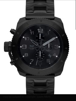 Vestal Restrictor "Lefty" Chronograph Watch – All Black, Surgical Steel