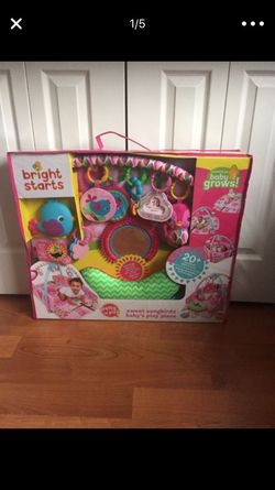 Baby Bright Start Pink Pack and Play Set Brand New