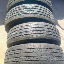 225/65/17 FIRESTONE DESTINATION LE2 70-80% TREAD DOT 34/20 SET OF 4 MATCHING TIRES 