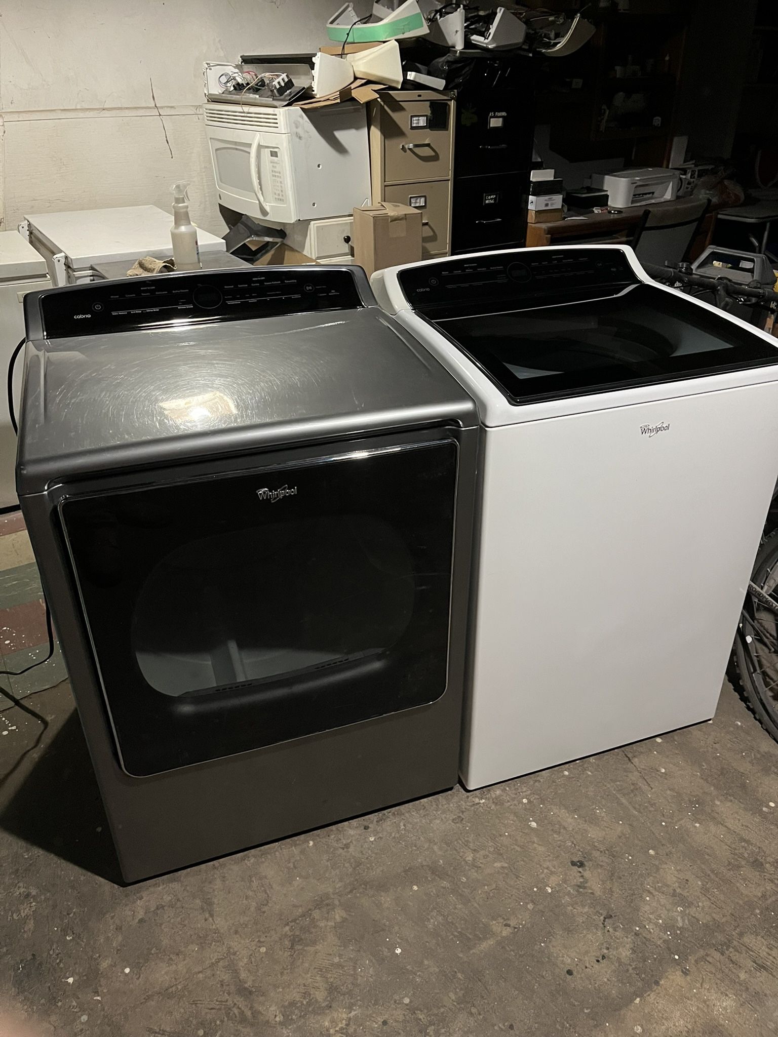 Whirlpool Cabrio washer gas dryer installed