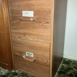 File Cabinet - 2 Drawer Wood Veneer