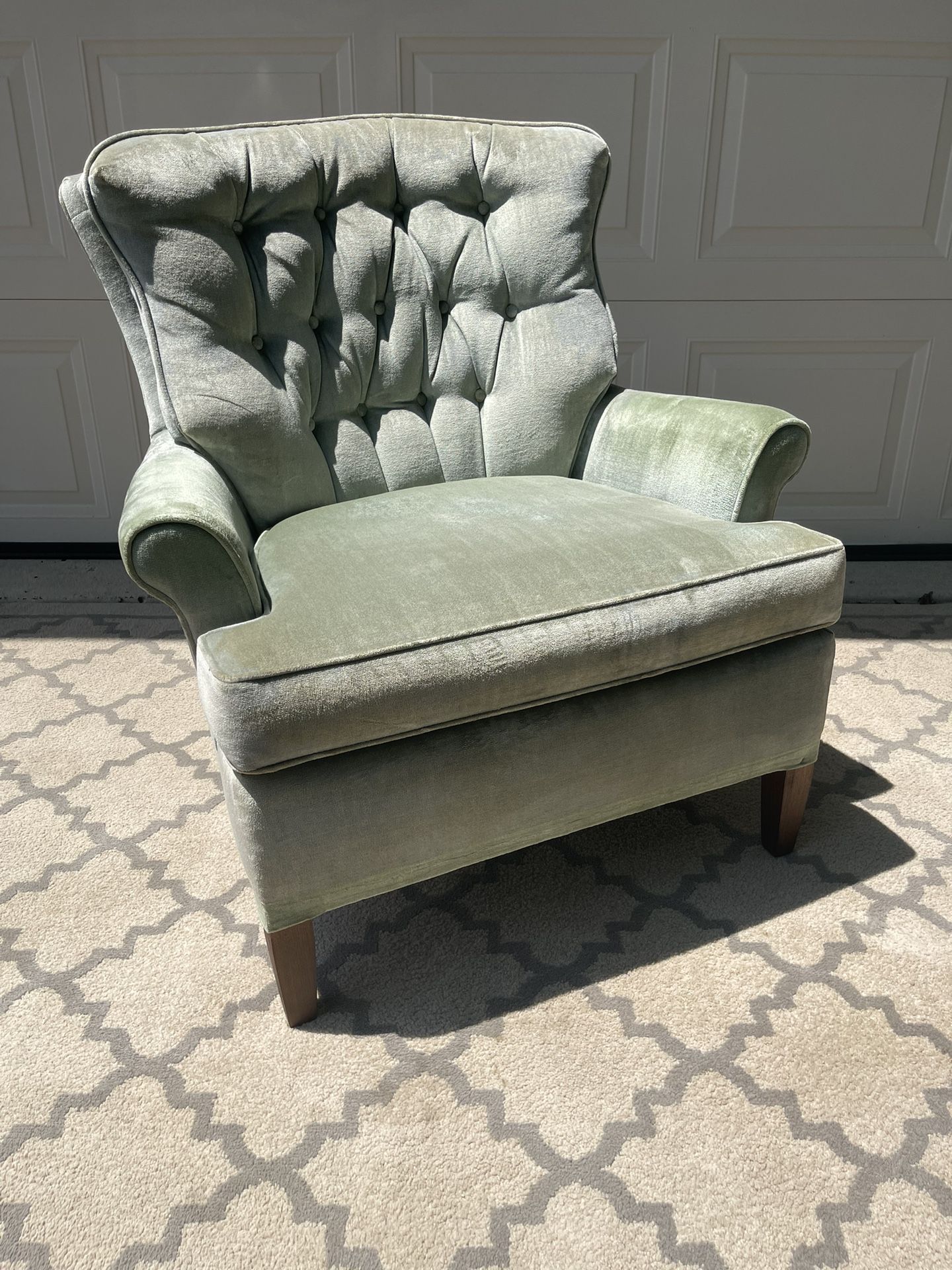 MCM Vintage Velvet Upholstered Chair 