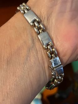Beautiful Vintage Sterling Silver Chain Link Bracelet
