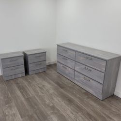 Dresser And 2 Nightstands - Cómoda Y 2 Mesitas De Noche 