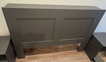 IKEA BRIMNES Queen Bed Headboard Gray