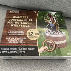 Cowboy Ring Toss Cooler Inflatable New
