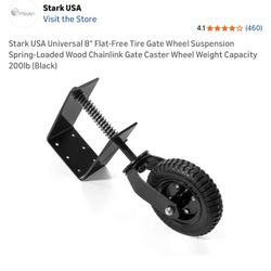 Universal 8" Flat-Free Tire Gate Wheel Suspension