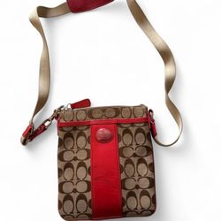 Coach Brown Signature Crossbody Bag 