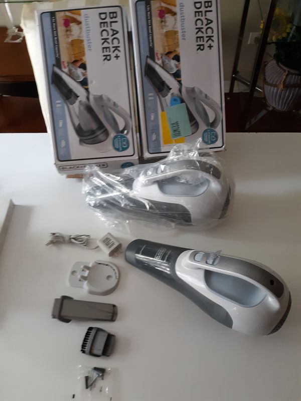 SET OF TWO. BLACK+DECKER Dustbuster Cordless Lithium Hand Vacuum RETAILS FOR 49.95 EACH.SELLING BOTH FOR 50, 2 FOR THE PRICE OF ONE
