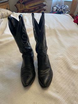 Dan Post black lizard leather cowboy boots