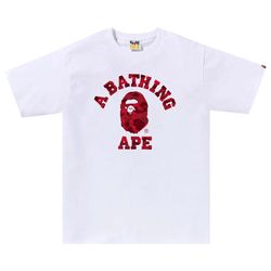Black and red bape tee