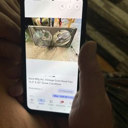 Kord Mfg, Ink Vintage Dual Head Fan 16.5 X 30” With Rotating Fans