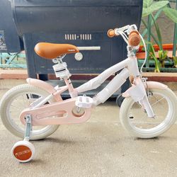 16 Inch Kids Bike, Adjustable Toddler Bike with Training Wheel for Girls Age 4-8, Pink