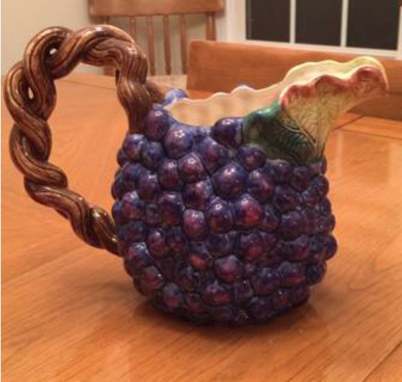 Fitz and Floyd Sonoma vineyard grape pitcher