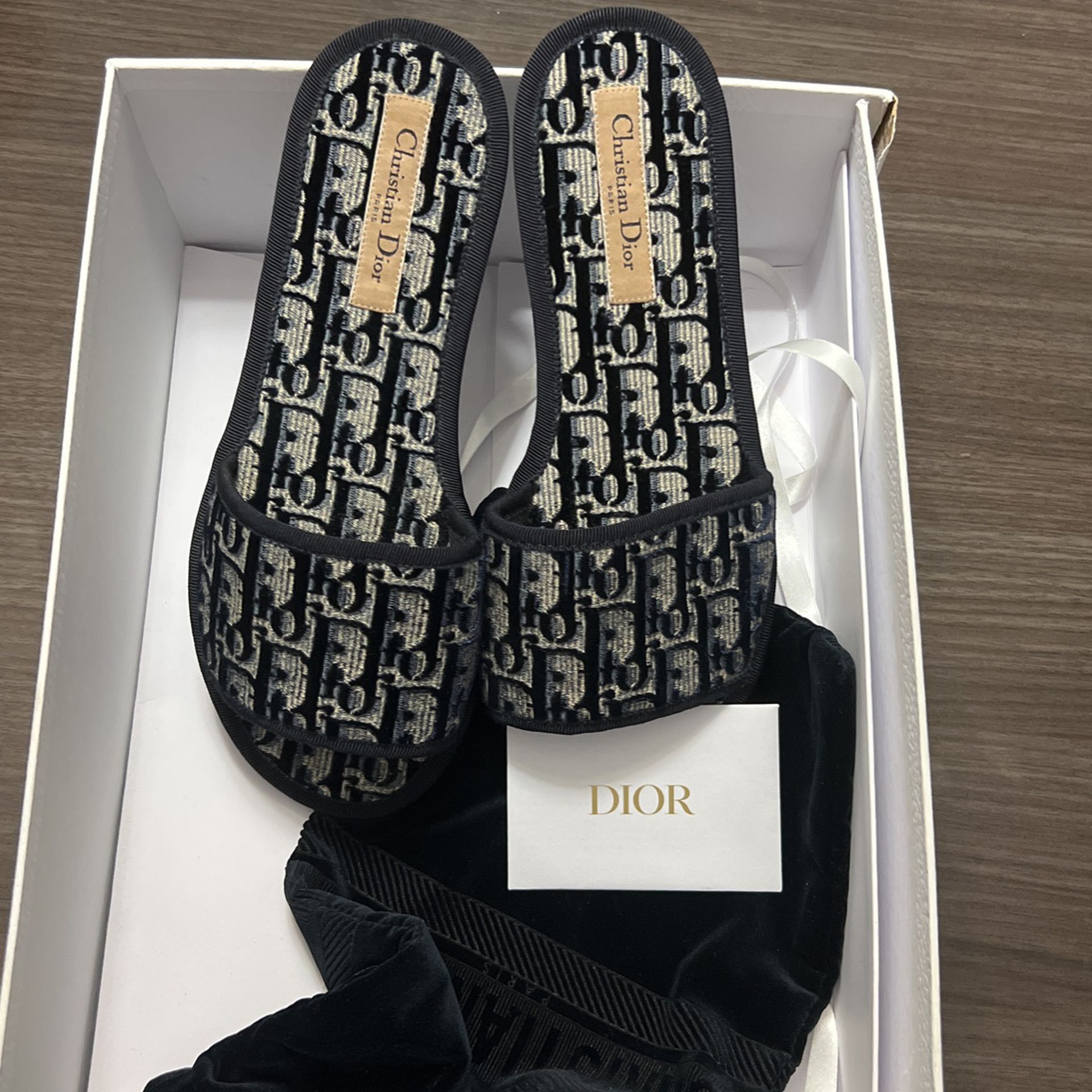 Dior Sandals -Velvet Oblique  NEVER WORN 
