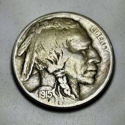 1915 Buffalo Nickel No Mint Mark & Error