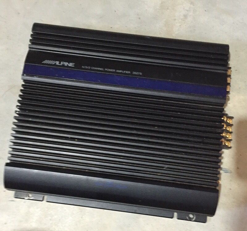 Alpine 4/3/2 Channel Car Stereo Power Amplifier 3527S 25 Watts