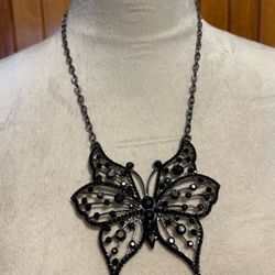 Butterfly Crystal Rhinestone Necklace 