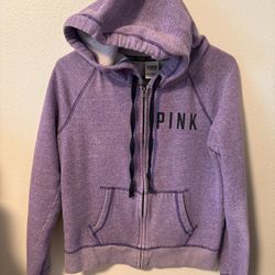 Womens Victoria Secret Pink Zip Up Hoodie