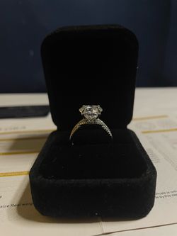 VVS1 Moissanite Adjustable Engagement/Promise Ring 5.0 Ct 925 Sterling Silver