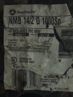 NMB 14/2 g  1000sp wire