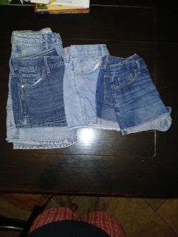Girls denim shorts size 14