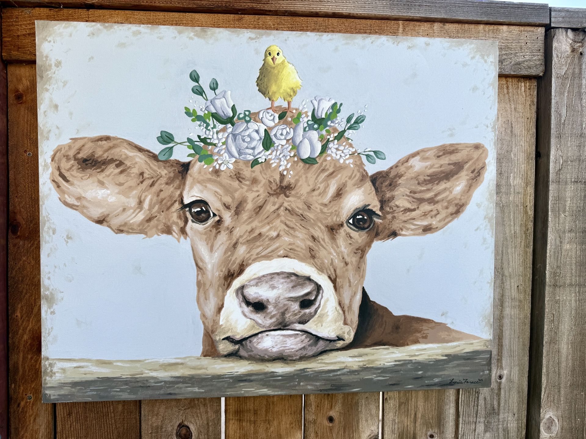 Farm House Cow Canvas