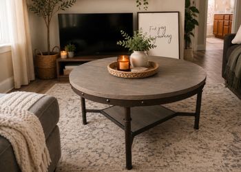 Round Wooden Coffee Table