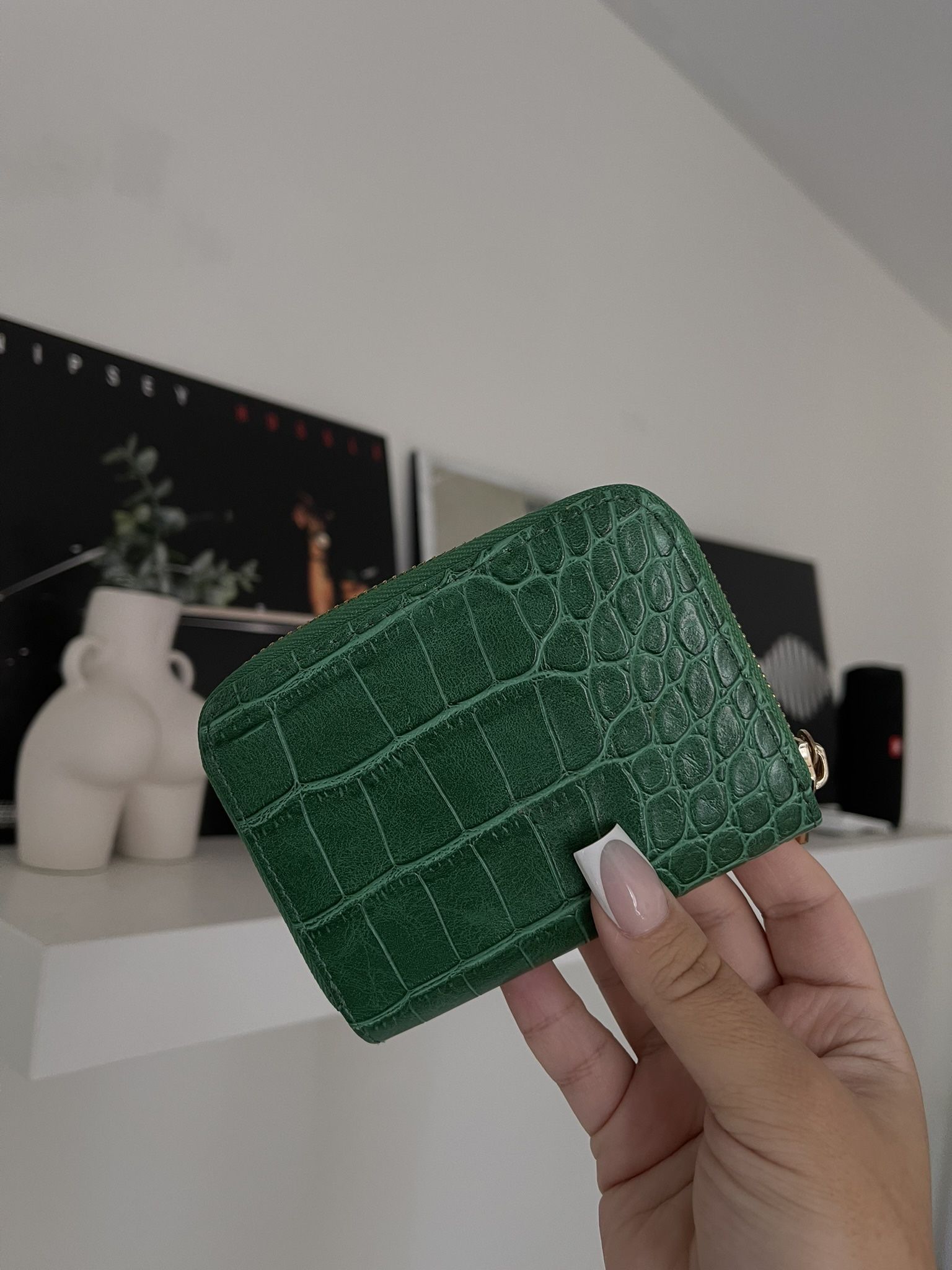 Green Croc Wallet