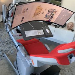 Altwork Signature Station Antigravity Workstation – Red – Like New – $5000 (+ Samsung Odyssey Monitor Option)