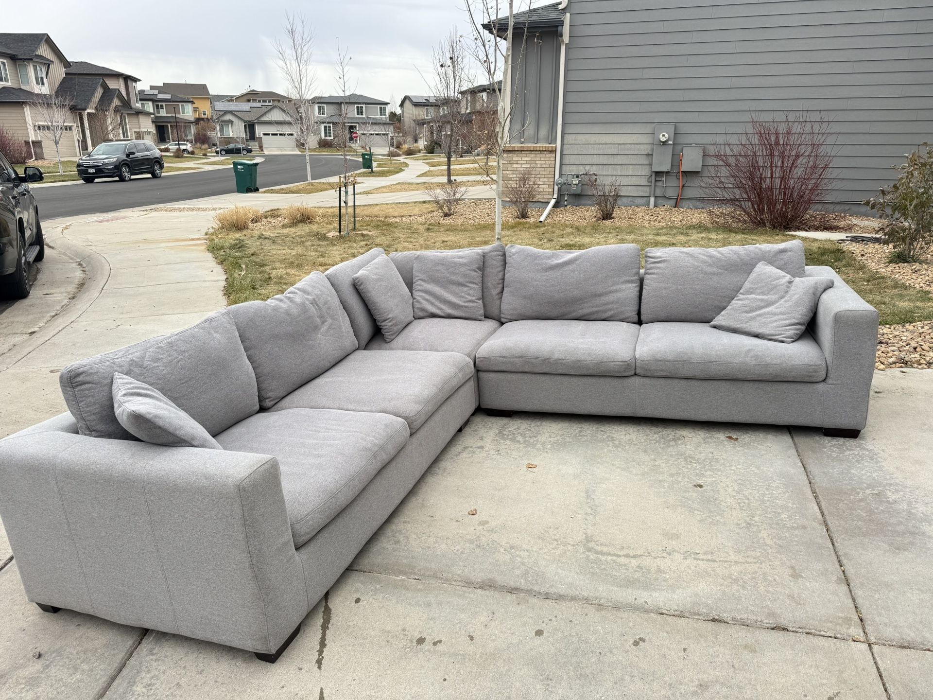 Costco Sectional Sofa – Deep Seat Gray 