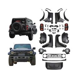 For 2021 2022 2023 Ford Bronco to Raptor Full Bumper Body Kit w/Fender lights