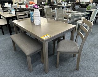 6 pc gray Dining set