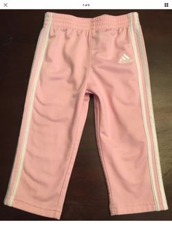 Adidas Girls Pink Sweat Pants 18 Months Soft Athletic Great Condition!