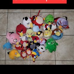 Angry Bird Plush Toy Lot/stuffed Animals total of 30