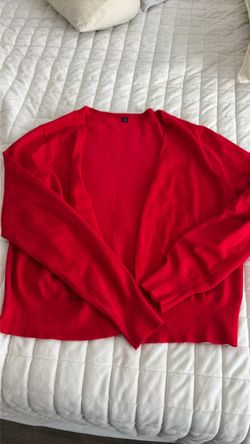 Red Knit Cardigan Size Large