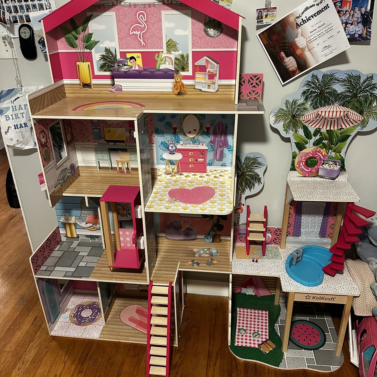 Biggest pastel barbie dream house