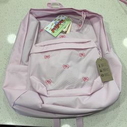 SOLD OUT JanSport Pink BOW Backpack Pink/Purple (#(contact info removed)9) NWT Viral Tik Tok