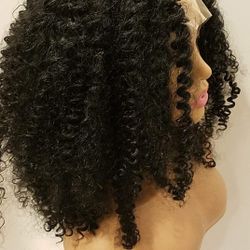 Lace Front Wig Black Curly BRAND NEW
