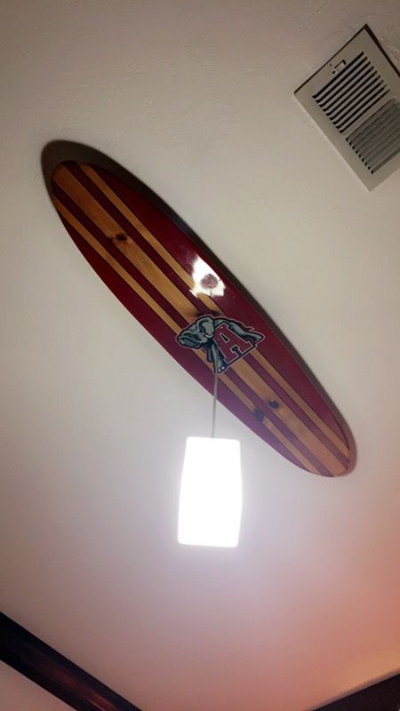 ALABAMA ROLL TIDE CUSTOM SURFBOARD LIGHT!