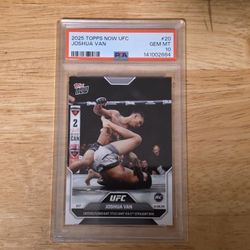 2025 Topps Now Joshua Van Rookie PSA 10 2nd Youngest UFC Champ 