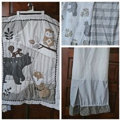 Lambs & Ivy Woodland Forest Animal 4-Piece Baby Crib Bedding Set