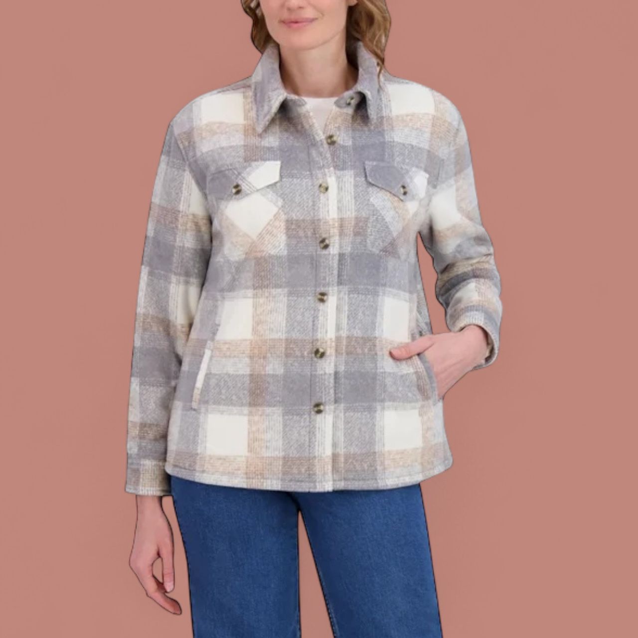 NWT SAGE Women's Plush Shirt Jacket S