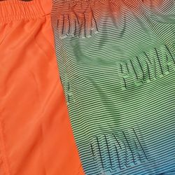 Puma Ombre Swim Trunks & Orange Puma Youth Beach Shorts Size Small