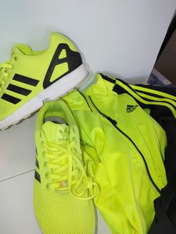 Adidas Neon Jacket And Shoe Set