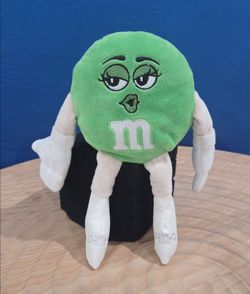 M&M's World Green M&M 10" plush character doll 2018