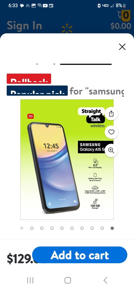 Like New Samsung Galaxy A15